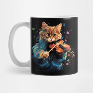 Somali Cat Playing Violin Mug